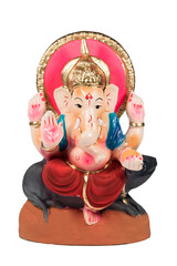 Lord Ganesha Idol in white Background