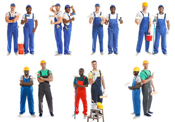 Obraz premium Portrait of painters on white background