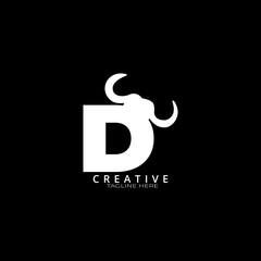 Simple D letter logo design