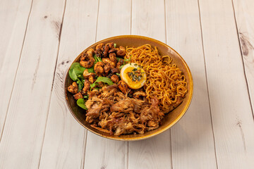 hiyasi noodle bowl with egg