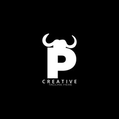 Simple P letter logo design