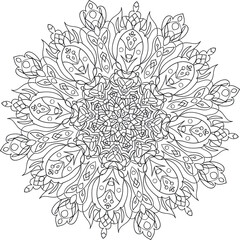 Coloring book for adults antistress / Mandala / Oriental drawing / Zentangle