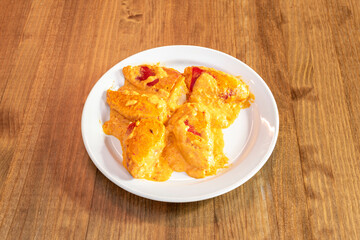 Plate of peppers stuffed with cod