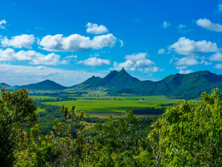 Fototapeta premium View at Domaine de l'Etoile Leisure Park, Mauritius island