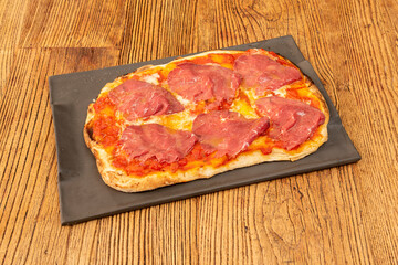 Image of pizza with premium ingredients