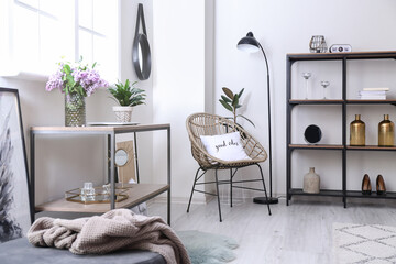 Interior of beautiful stylish living room