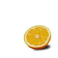 orange slice isolated on white background