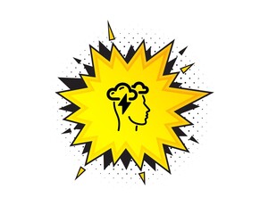 Mindfulness icon. Quote speech bubble. Psychology sign. Cloud storm symbol. Quotation marks. Classic mindfulness stress icon. Vector