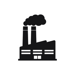 Factory icon. Vector illustration of industry icon.