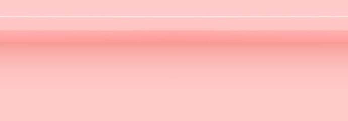 Fototapeta premium Pink 3d shelf on the wall. Wooden horizontal realistic empty shelf