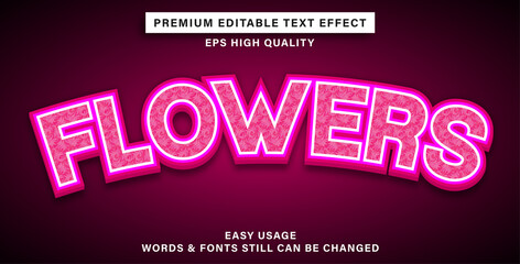 text effect flowers
