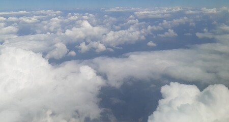 Aerial view of beautiful clouds