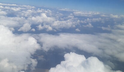 Aerial view of  beautiful clouds