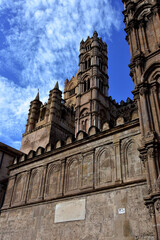 Fototapeta na wymiar Palermo Cathedral, a UNESCO world heritage site in Sicily, Italy