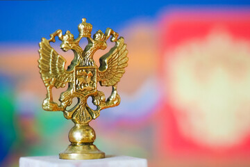 Fototapeta na wymiar Coat of arms of Russia, two headed eagle