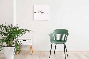 Interior of modern living room with chair