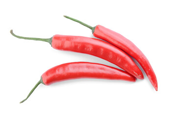Hot chili pepper on white background