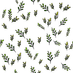 Seamless background of twigs. Vector illustration