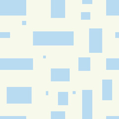 Seamless abstract repeating pattern with pastel blue rectangle on pastel yellow background
