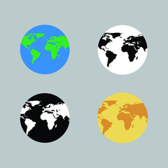 image of planet earth, in different shapes vector illustration
