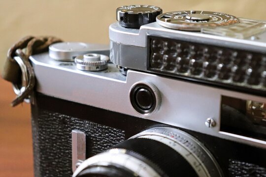 An antique film camera