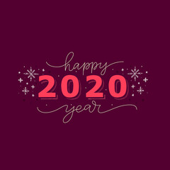 Happy 2020 new year set of card for your seasonal holidays flyers, greetings cards
