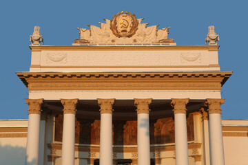 Moscow city architecture of Soviet period. VDNKh, Exhibition of Achievements of National Economy,...