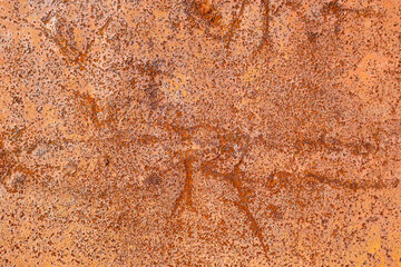 Texture of rusty crumpled metal in the center.