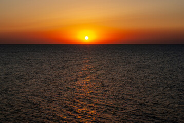 Beautiful sunset above the sea