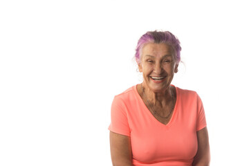 Portrait of a laughing woman - 355951485