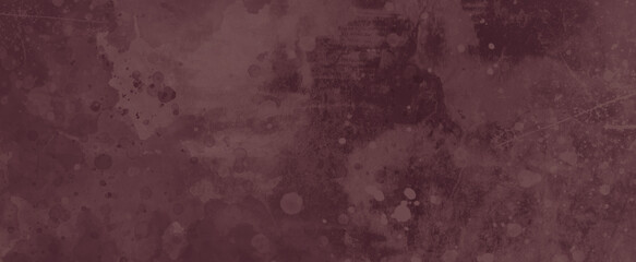 Old burgundy or maroon purple background with vintage grunge texture design, dark red brown color background with distressed scratched lines and paint spatter
