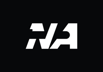 Initial Monogram Letter N A Logo Design Vector Template. N A Letter Logo Design 