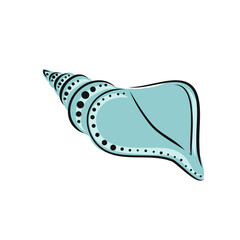 Hand drawn seashell. Vector art illustration. Sketch and doodle graphic collrction.