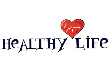 Color medicene inscription  healthy life