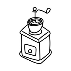 coffee toast machine line style icon