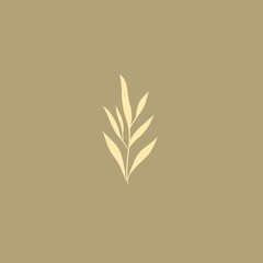 Simple minimalist leaves illustration, minimalist floral, hand drawn, decorative, printable 