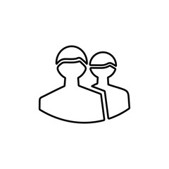 Social media group users icon. Team, social network symbol for web and mobile UI design.