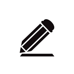 Pencil icon on white background. Edit symbol for web and mobile UI design.