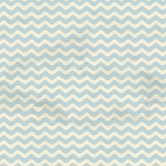 Blue seamless vintage horizontal small smooth waves pattern on grange paper
