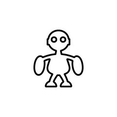 Robotics icon. Chat bot, customer service symbol for web and mobile UI design.
