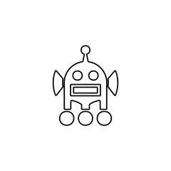 Robotics icon. Chat bot, customer service symbol for web and mobile UI design.
