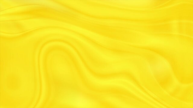 Bright yellow smooth blurred liquid waves abstract motion background. Seamless looping. Video animation Ultra HD 4K 3840x2160