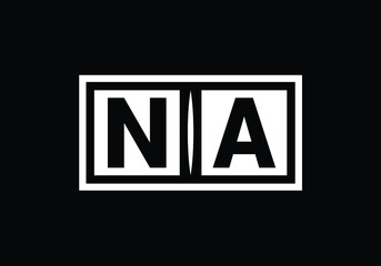 Initial Monogram Letter N A Logo Design Vector Template. N A Letter Logo Design 