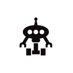 Robotics icon. Chat bot, customer service symbol for web and mobile UI design.