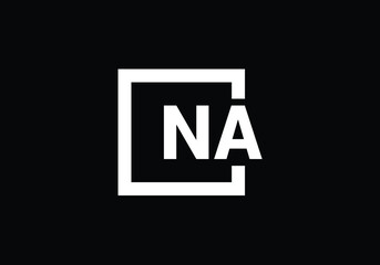 Initial Monogram Letter N A Logo Design Vector Template. N A Letter Logo Design 