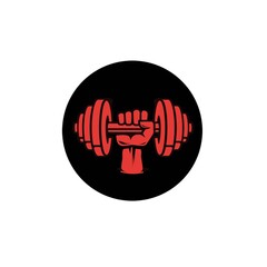 Gym fitness logo design, icon and symbol. icons for sports label, gym badge, fitness logo designs, emblem graphics. Sports symbol, exercise logo, weight lifting logo template