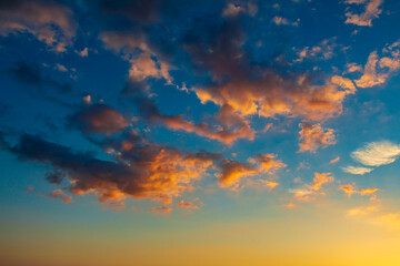 Obraz premium sunset sky and clouds