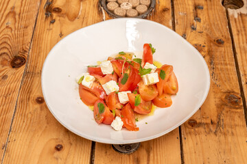 Salad plate with fresh vegetables