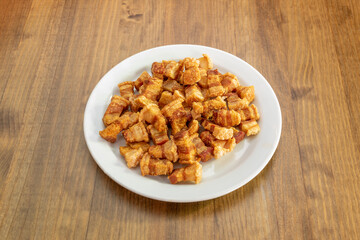 Plate of fried Spanish torreznos