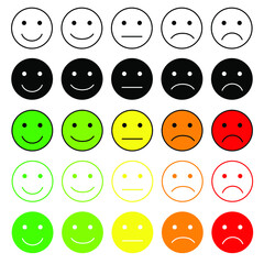 emoji, emotions feedback icons for web